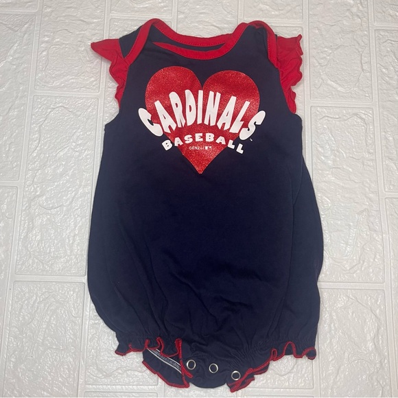 Cardinals Baseball MLB 3-6M Baby Girl One Piece outfit - Picture 1 of 3
